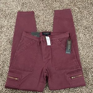 Banana Republic Burgundy High Rise Skinny Pants